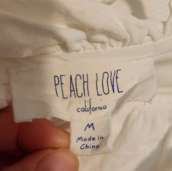 White Romper with Ruffles - Peach Love California - Picture 4 of 7
